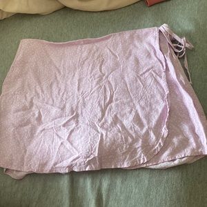 Pink and white Tie side Skort